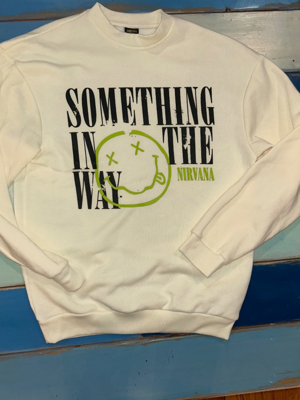 Nirvana Something in the Way Graphic Sweatshirt XS Unisex Oversized